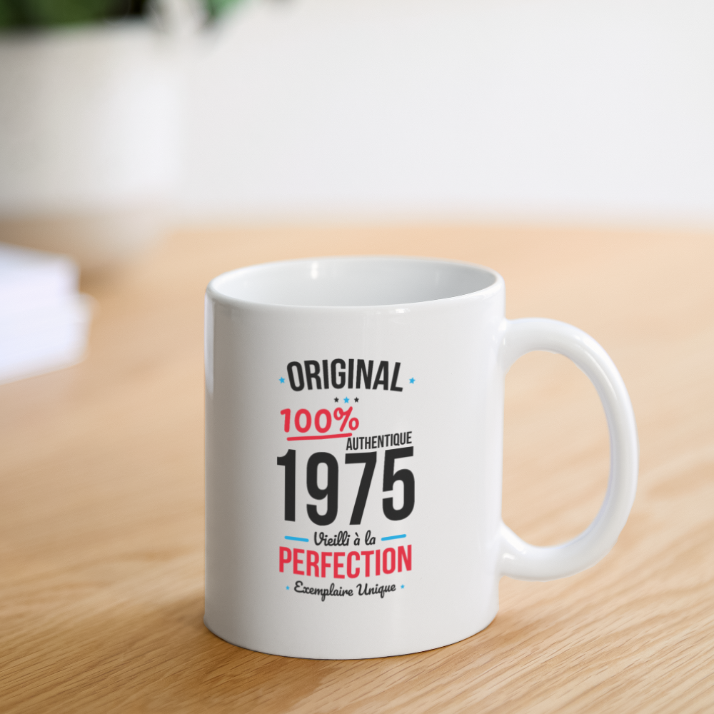 Mug blanc - Anniversaire 50 Ans - Original 1975 - blanc