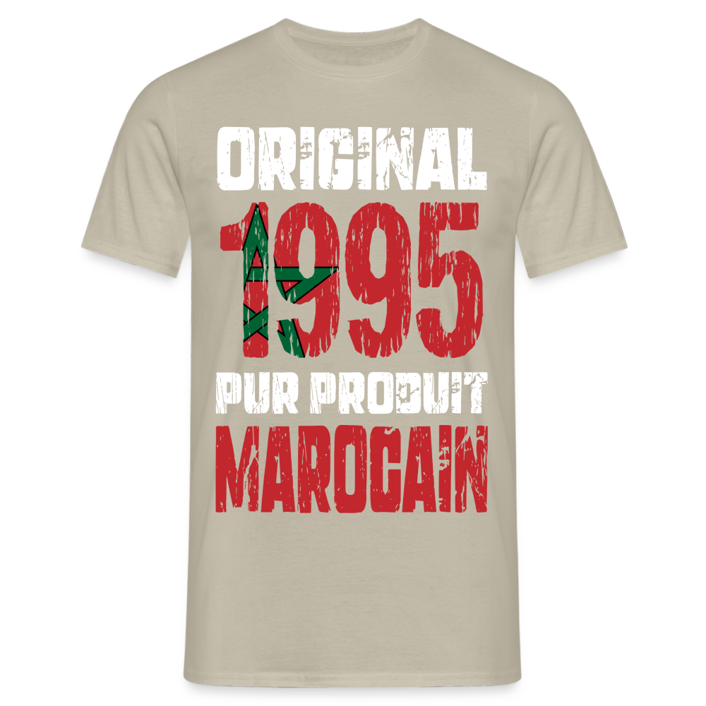 T-shirt Homme - Anniversaire 30 Ans - Original 1995 - Pur produit Marocain - beige sable