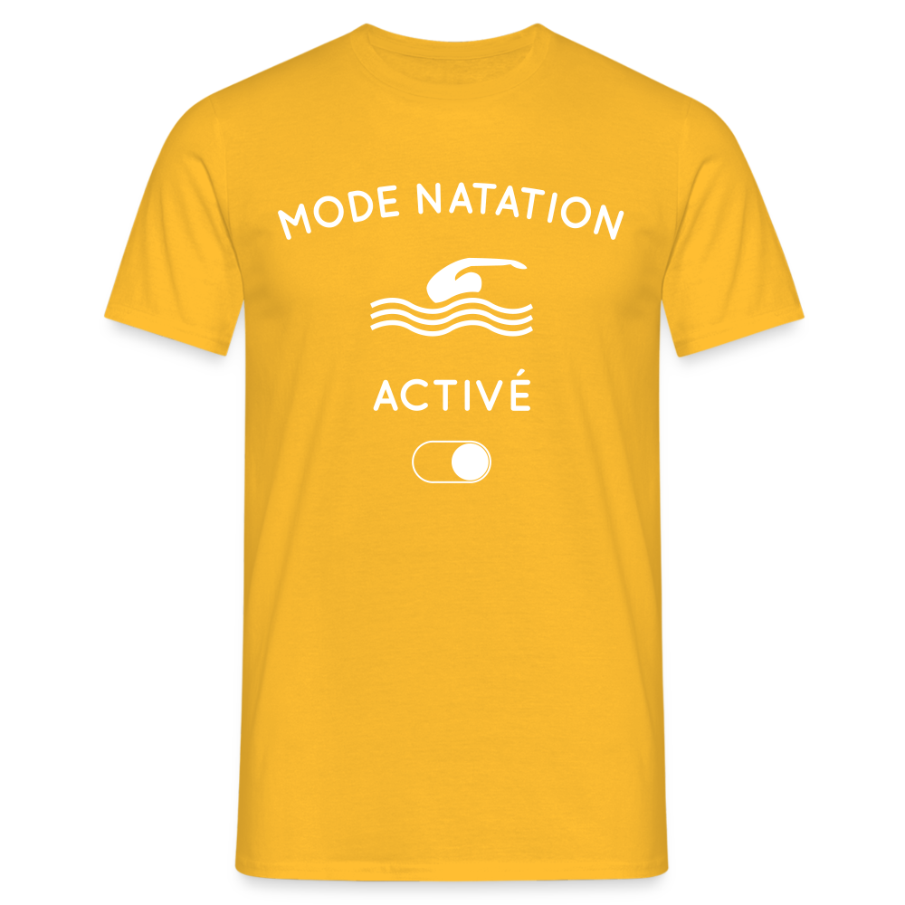 T-shirt Homme - Mode natation activé - jaune