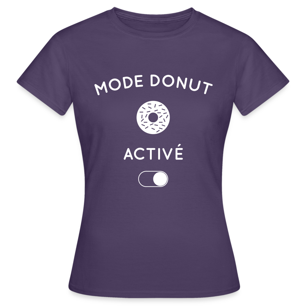 T-shirt Femme - Mode donut activé - violet foncé