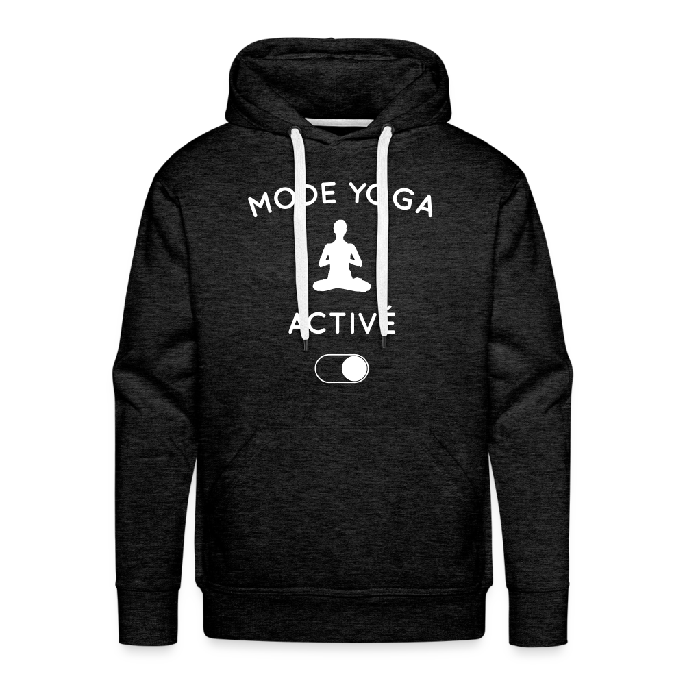 Sweat à capuche Premium Homme - Mode yoga activé - charbon