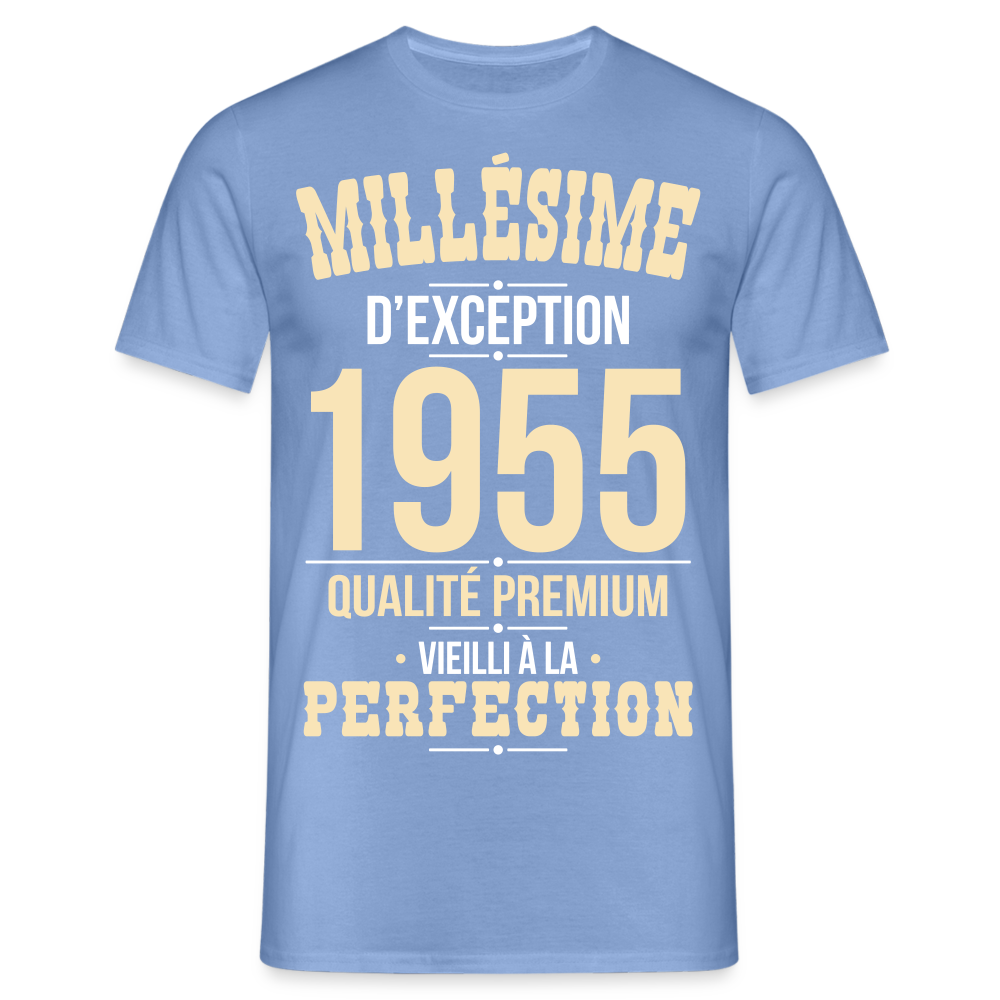 T-shirt Homme - Anniversaire 70 Ans - Millésime 1955 - carolina blue