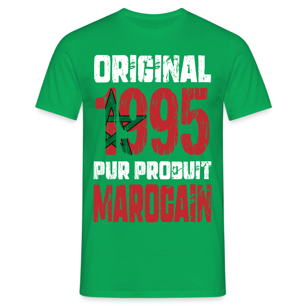 T-shirt Homme - Anniversaire 30 Ans - Original 1995 - Pur produit Marocain - vert