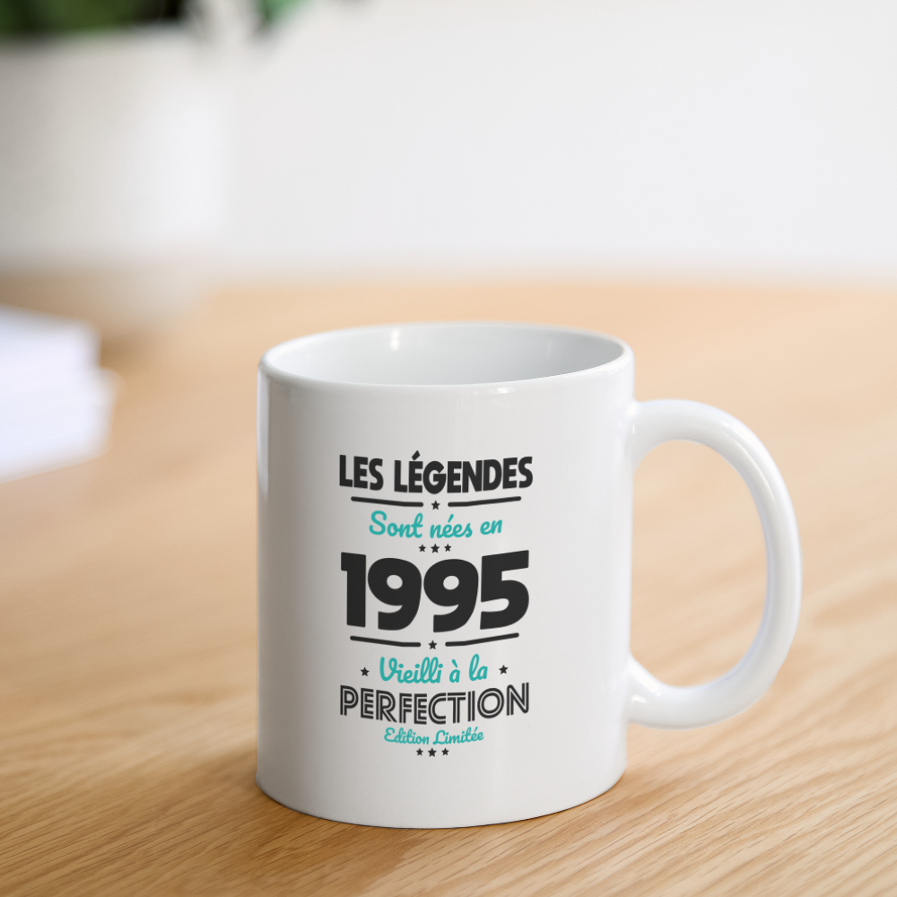 Mug blanc - Anniversaire 30 Ans - Les Légendes sont nées en 1995 - blanc