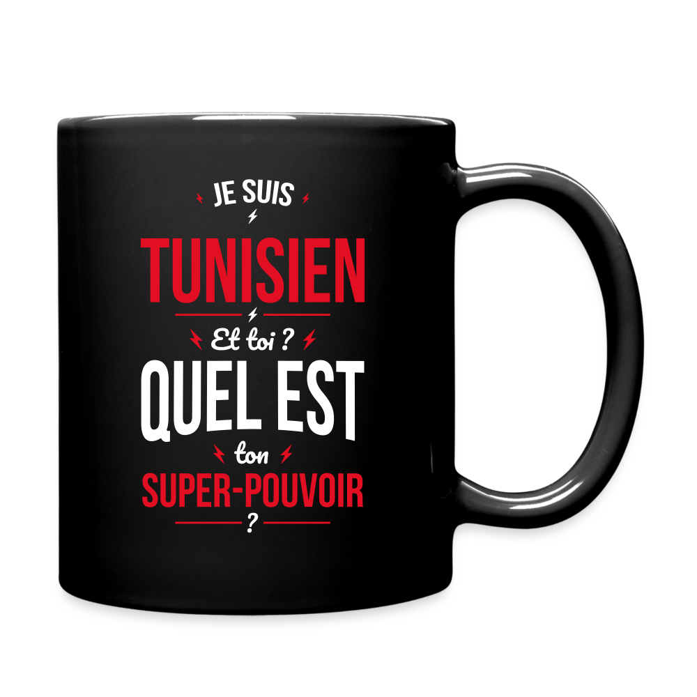 Mug uni - Je suis Tunisien - Super-pouvoir - noir