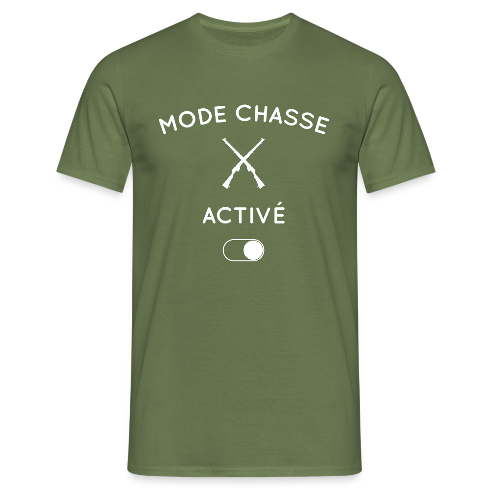 T-shirt Homme - Mode chasse activé - vert militaire