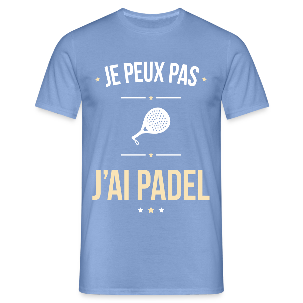 T-shirt Homme - Je peux pas j'ai Padel - carolina blue