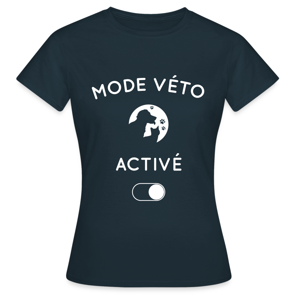 T-shirt Femme - Mode véto activé - marine