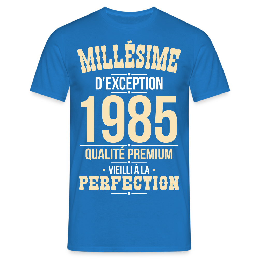 T-shirt Homme - Anniversaire 40 Ans - Millésime 1985 - bleu royal