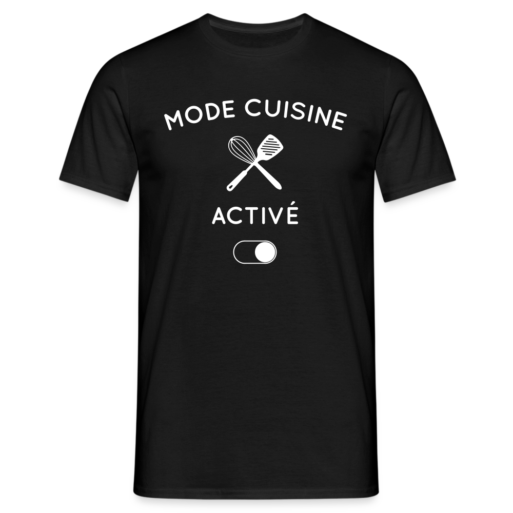 T-shirt Homme - Mode cuisine activé - noir