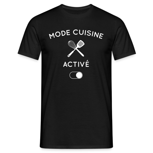 T-shirt Homme - Mode cuisine activé - noir