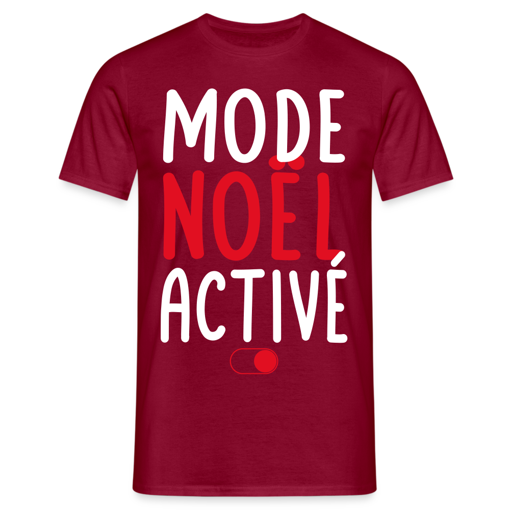 T-shirt Homme - Mode Noël activé - rouge brique