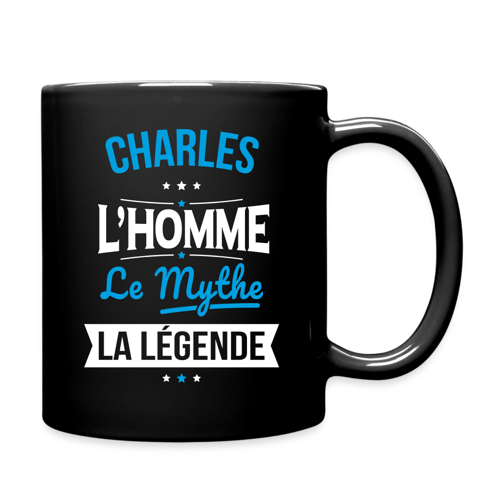 Mug uni - Charles - l'Homme - le Mythe - la Légende - noir