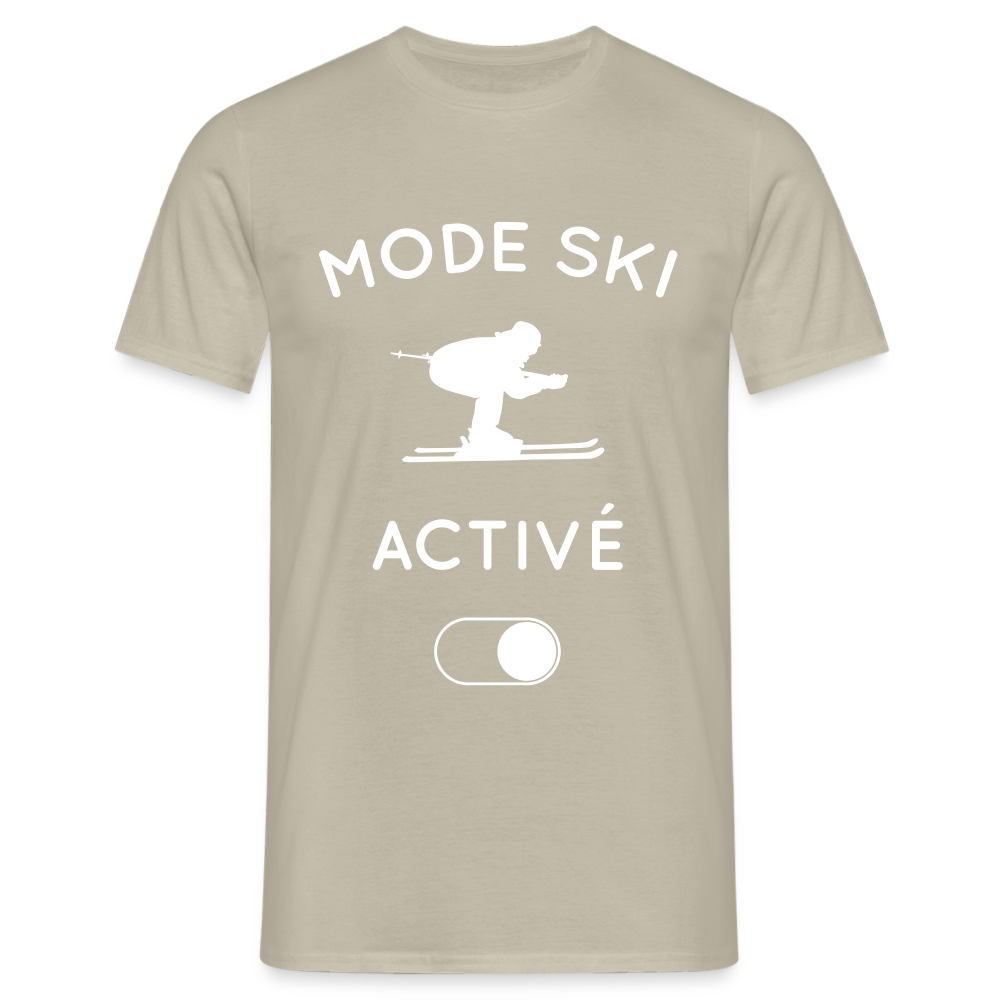 T-shirt Homme - Mode ski activé - beige sable