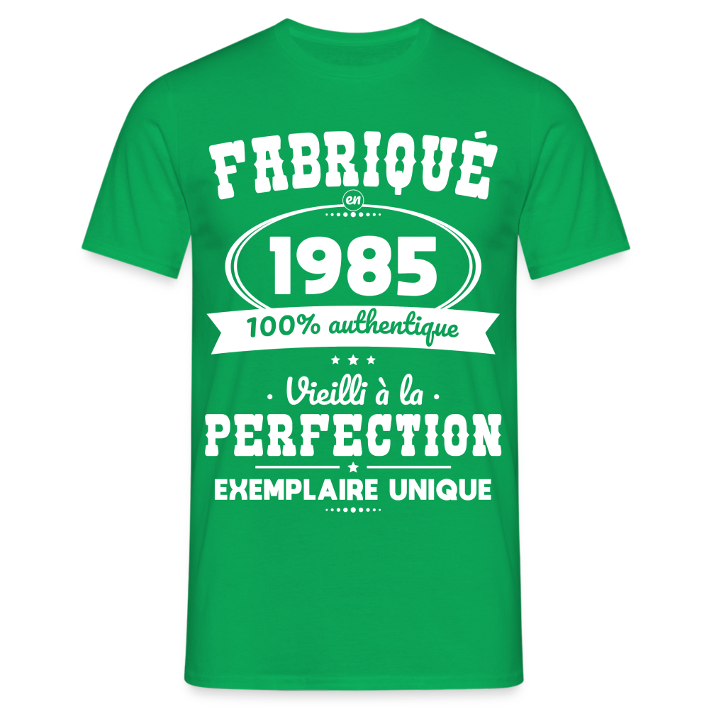 T-shirt Homme - Anniversaire 40 Ans - Fabriqué en 1985 - vert