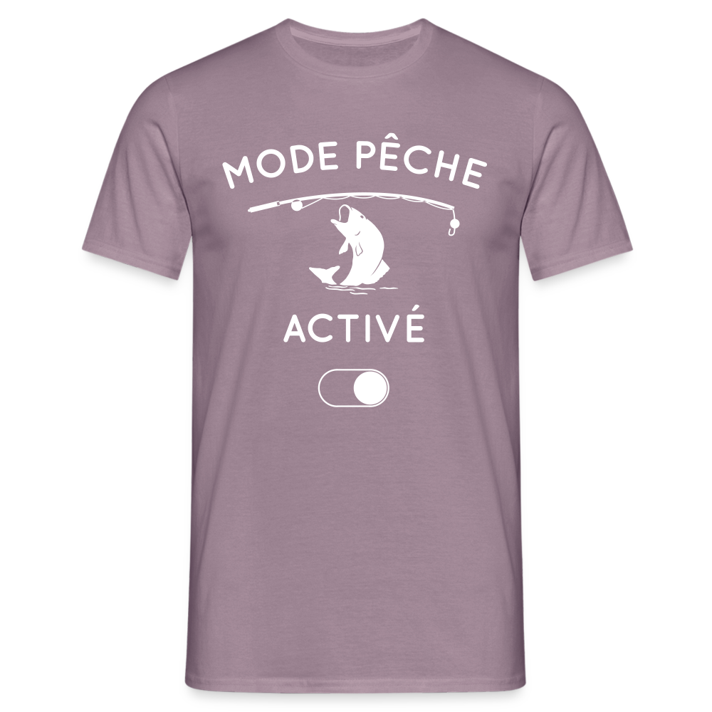 T-shirt Homme - Mode pêche activé - mauve gris 