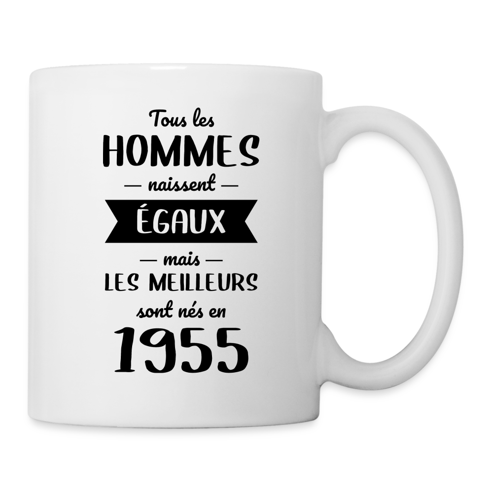 Mug blanc - Anniversaire 70 Ans - Les meilleurs sont nés en 1955 - blanc