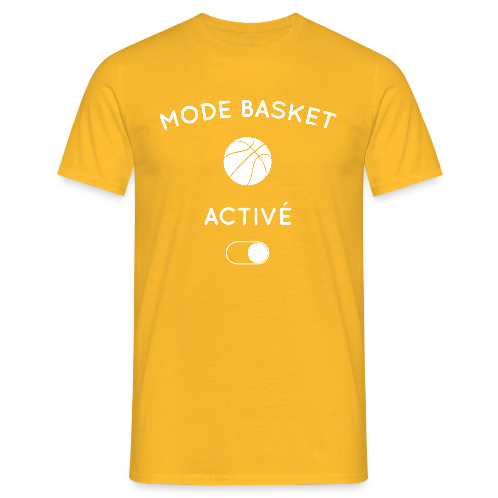 T-shirt Homme - Mode basket activé - jaune