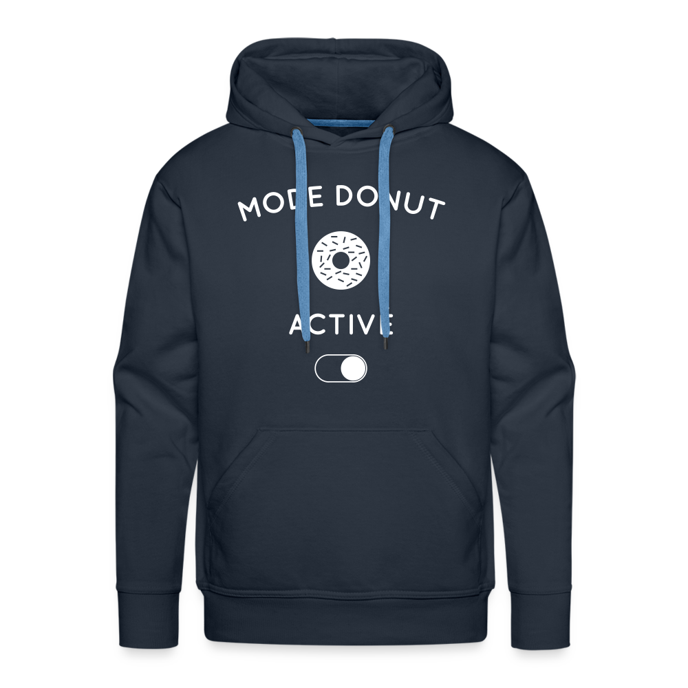 Sweat à capuche Premium Homme - Mode donut activé - marine