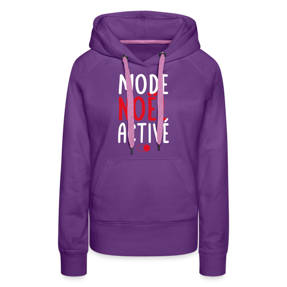 Sweat à capuche Premium Femme - Mode Noël activé - violet