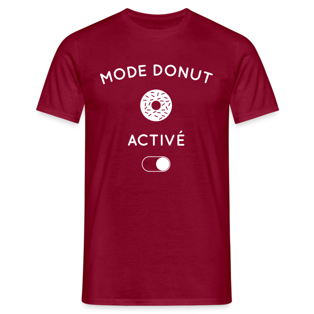 T-shirt Homme - Mode donut activé - rouge brique