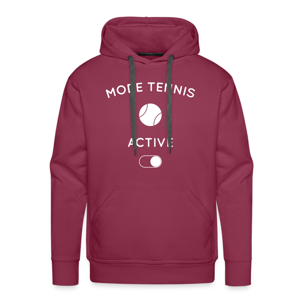 Sweat à capuche Premium Homme - Mode tennis activé - bordeaux