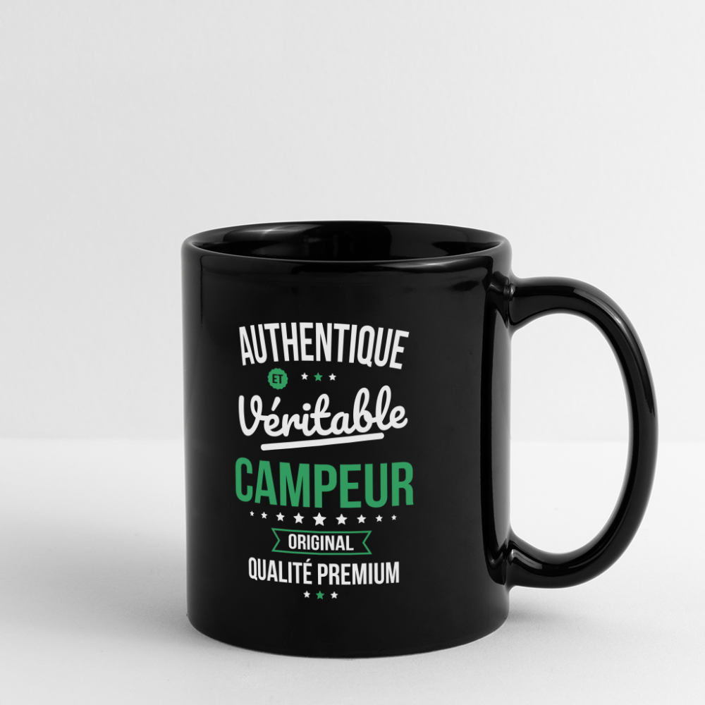 Mug uni - Authentique et véritable Campeur - noir