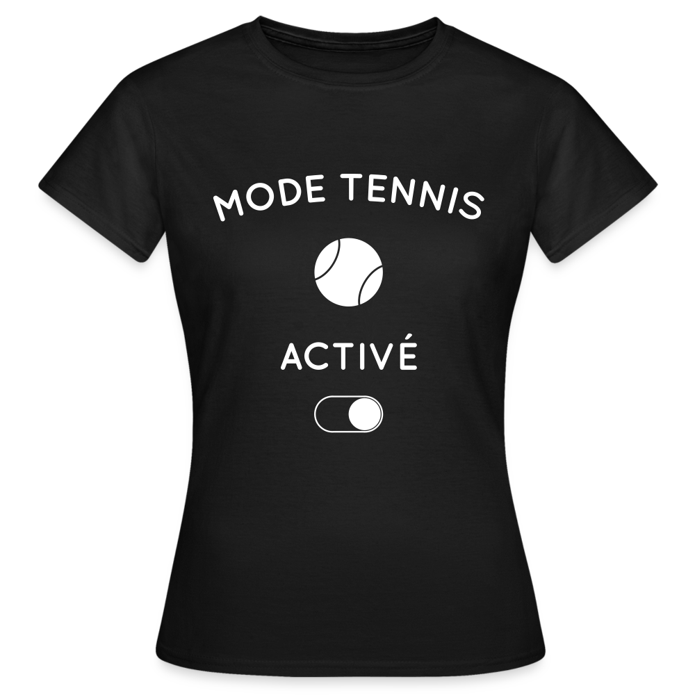 T-shirt Femme - Mode tennis activé - noir