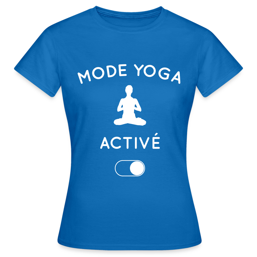 T-shirt Femme - Mode yoga activé - bleu royal