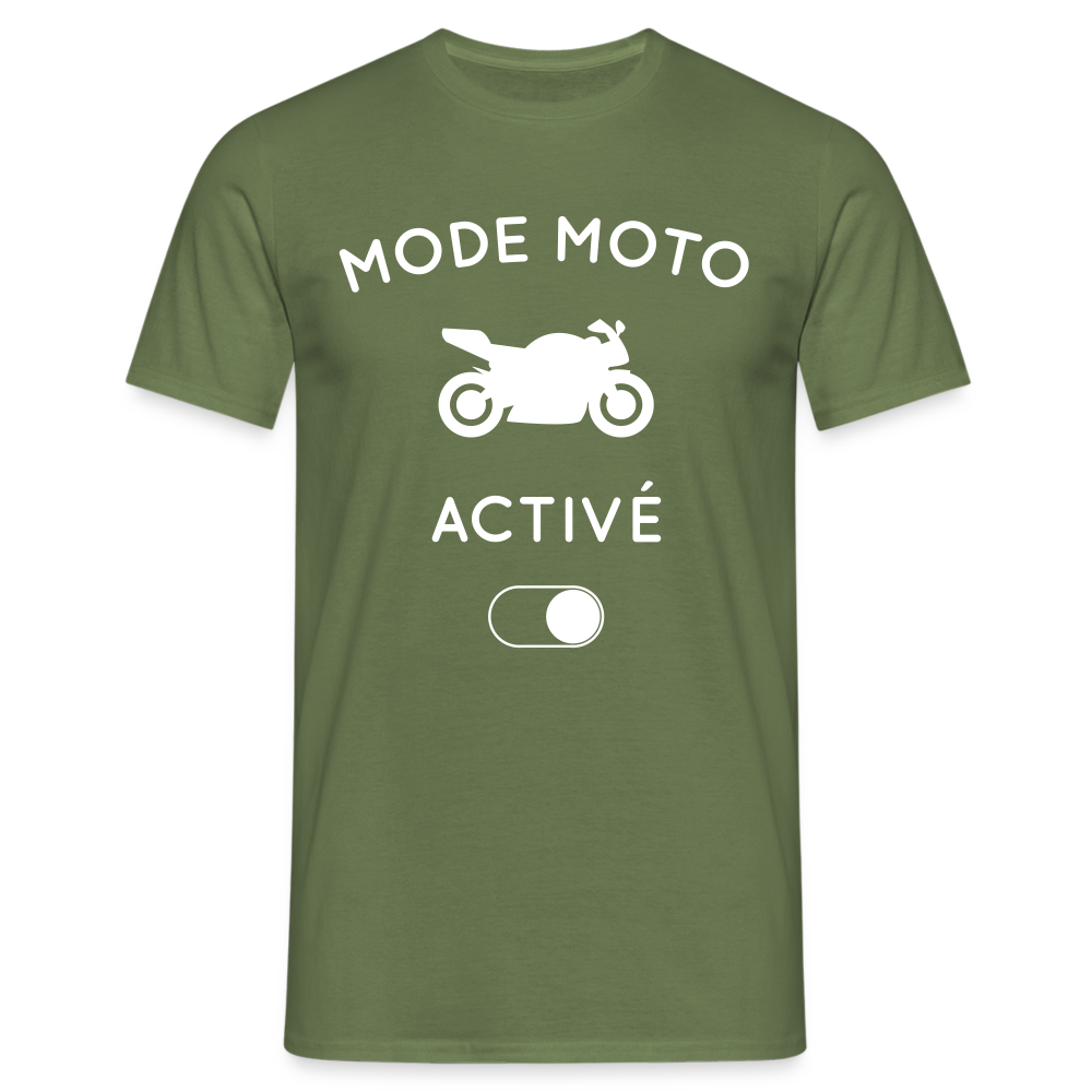 T-shirt Homme - Mode moto activé - vert militaire