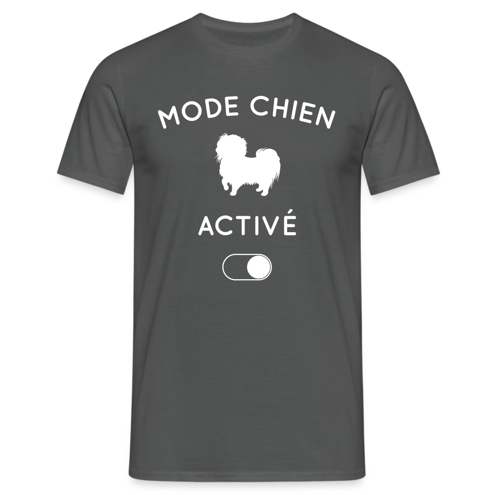 T-shirt Homme - Mode chien activé - charbon