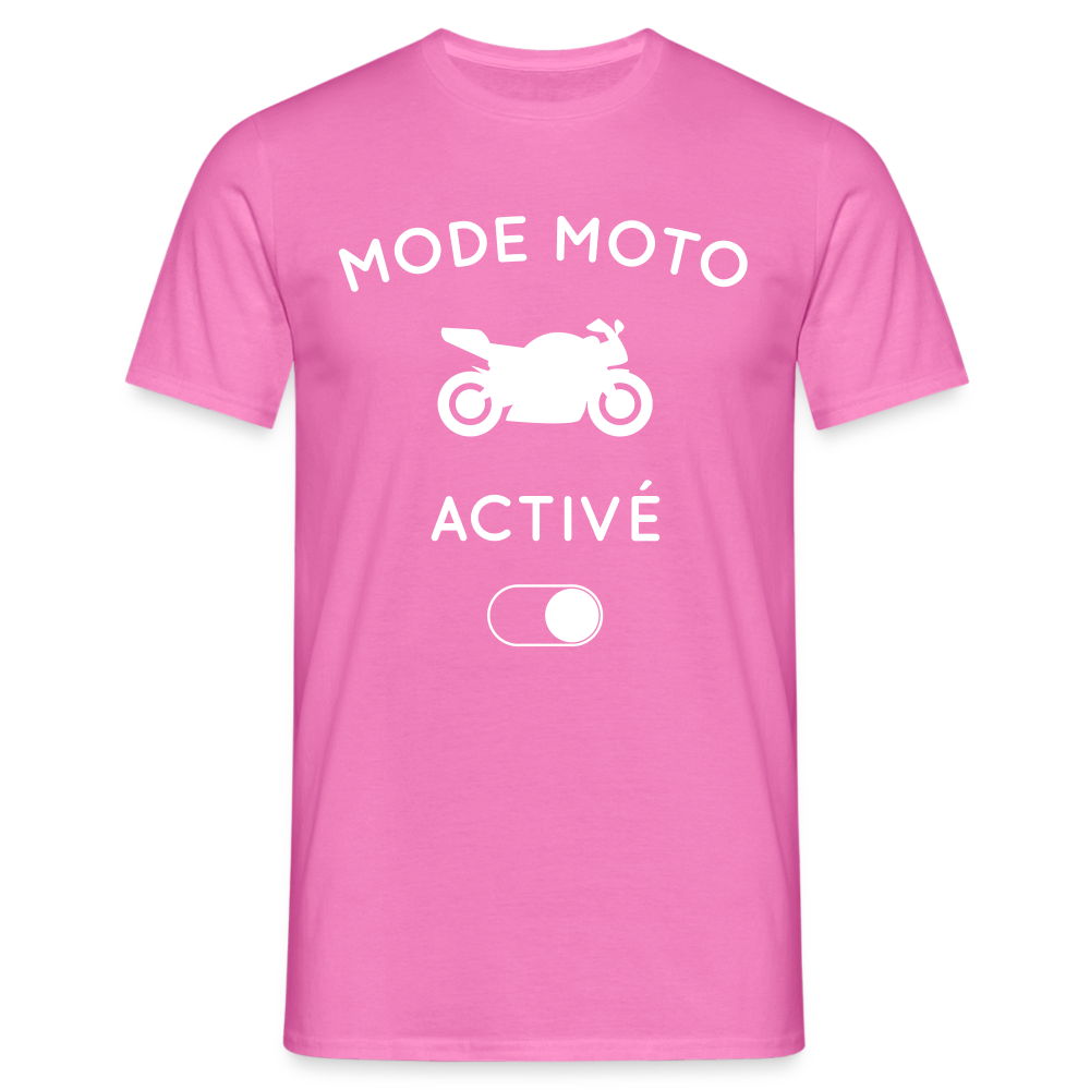 T-shirt Homme - Mode moto activé - rose