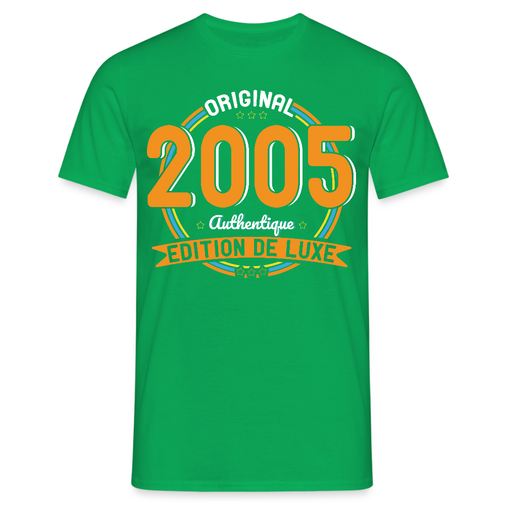 T-shirt Homme - Anniversaire 20 Ans - Original 2005 Authentique - vert