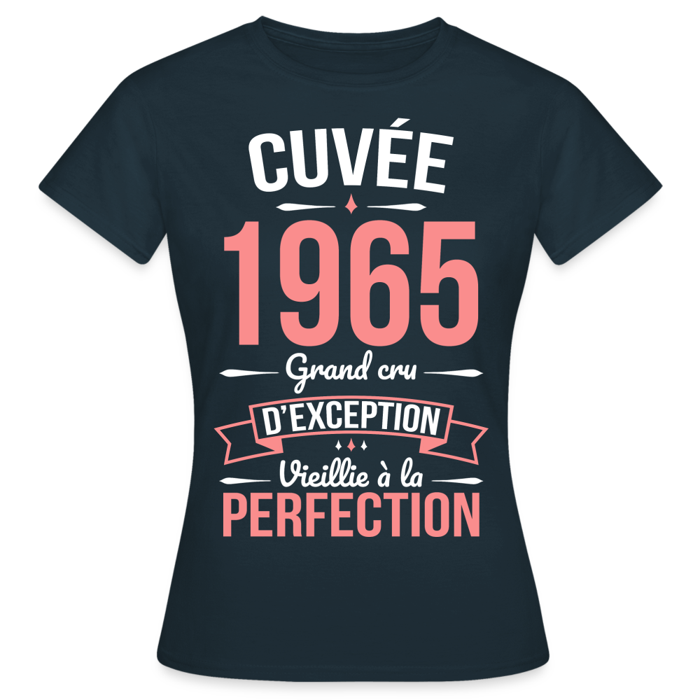 T-shirt Femme - Anniversaire 60 Ans - Cuvée 1965 - marine