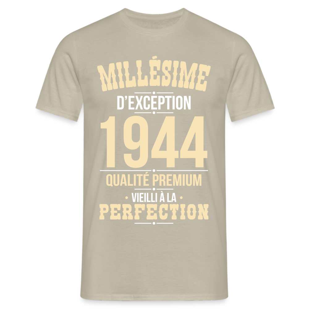 T-shirt Homme - Anniversaire 80 Ans - Millésime 1944 - beige sable