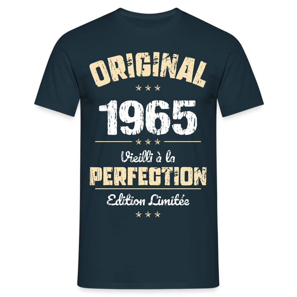 T-shirt Homme - Anniversaire 60 Ans - Original 1965 - marine