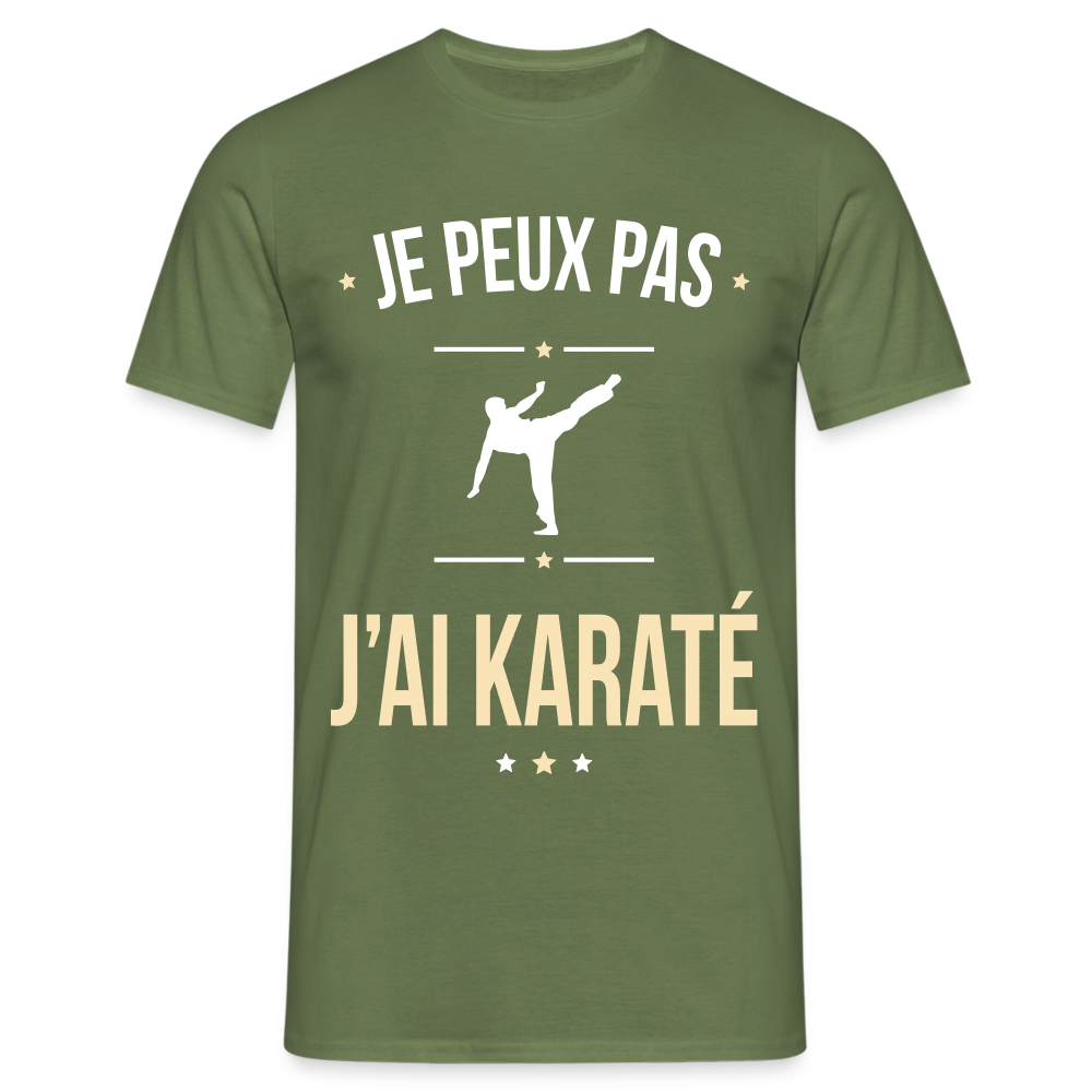 T-shirt Homme - Je peux pas j'ai Karaté - vert militaire