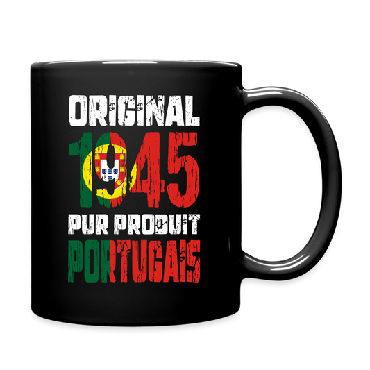 Mug uni - Anniversaire 80 Ans - Original 1945 - Pur produit Portugais - noir