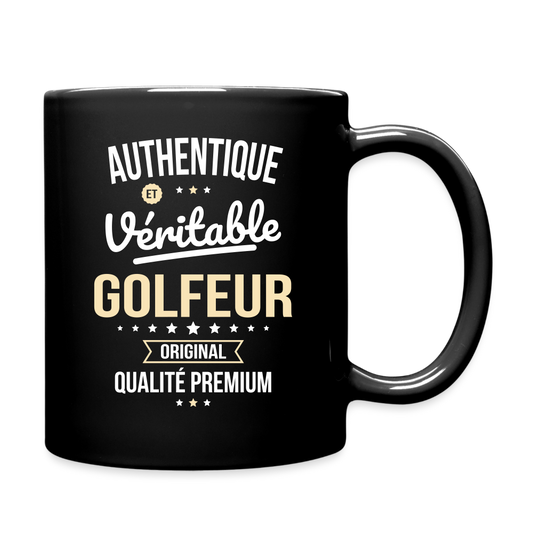 Mug uni - Authentique et véritable Golfeur - noir