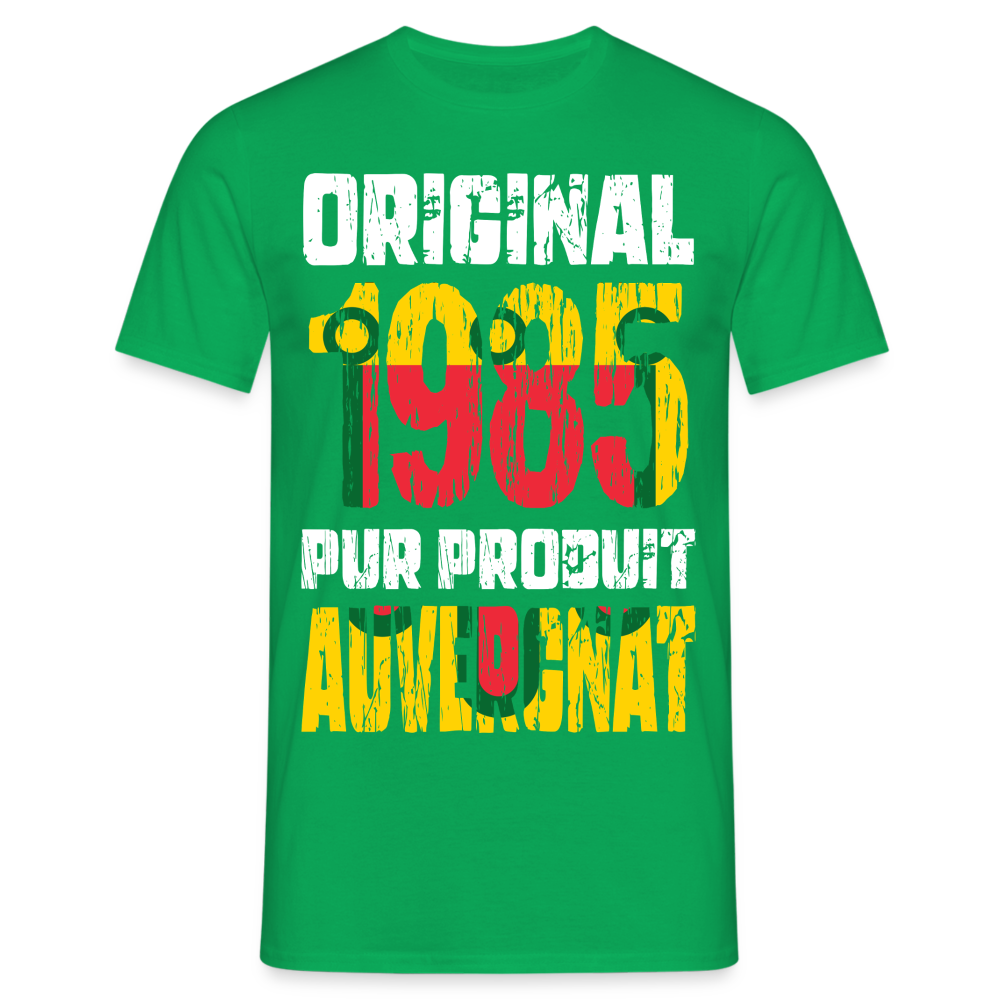 T-shirt Homme - Anniversaire 40 Ans - Original 1985 - Pur produit Auvergnat - vert