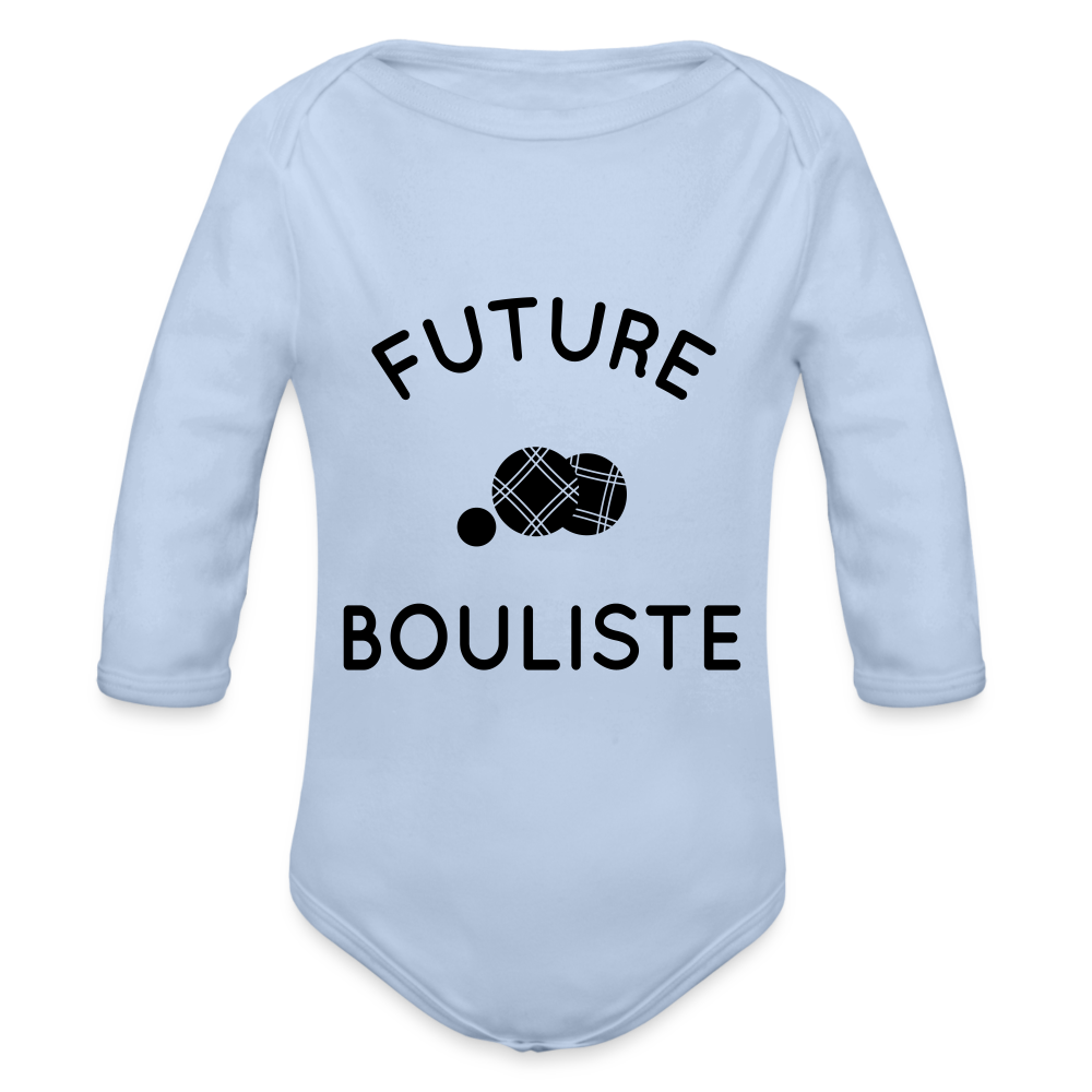 Body Bébé bio manches longues - Future bouliste - ciel