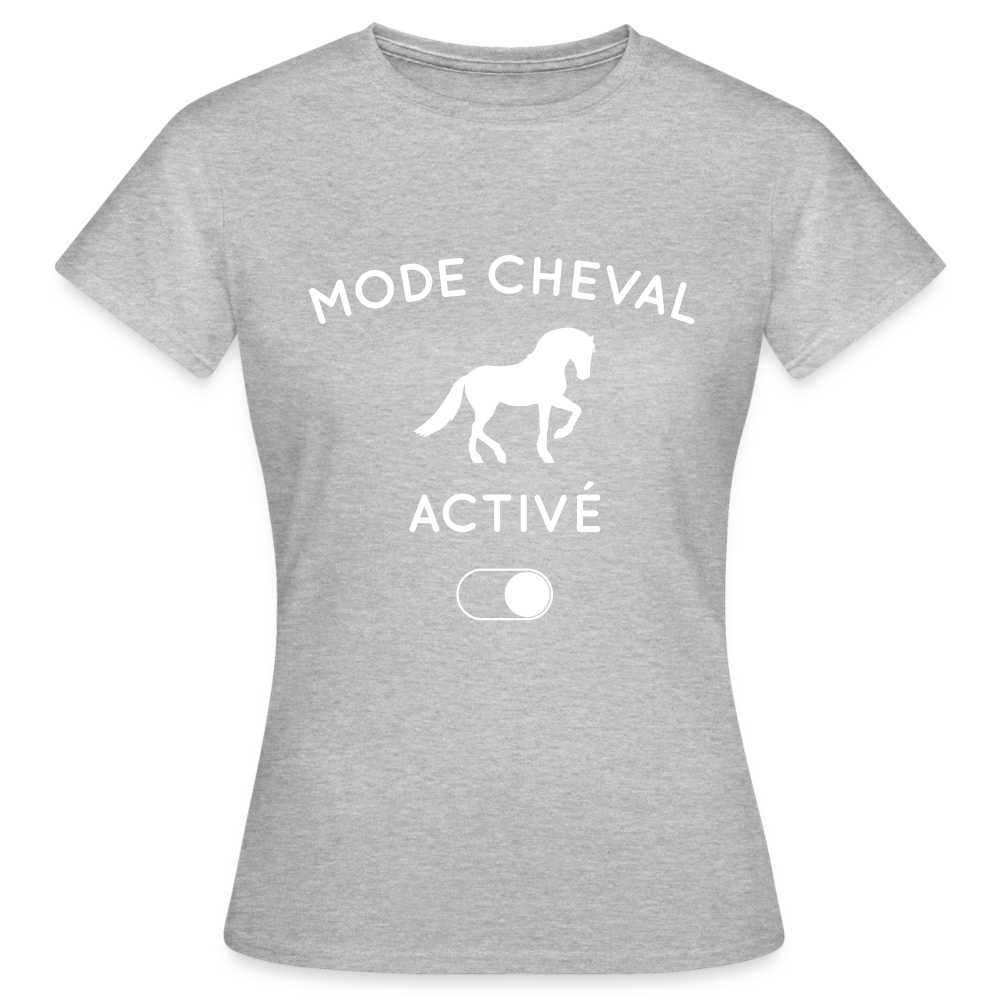 T-shirt Femme - Mode cheval activé - gris chiné