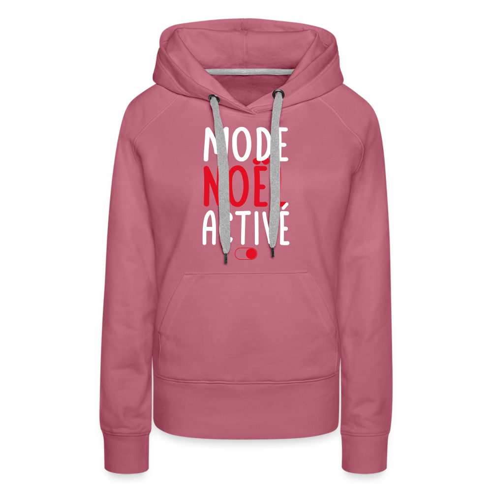 Sweat à capuche Premium Femme - Mode Noël activé - mauve