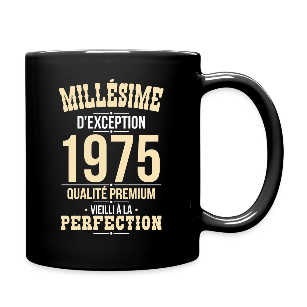 Mug uni - Anniversaire 50 Ans - Millésime 1975 - noir