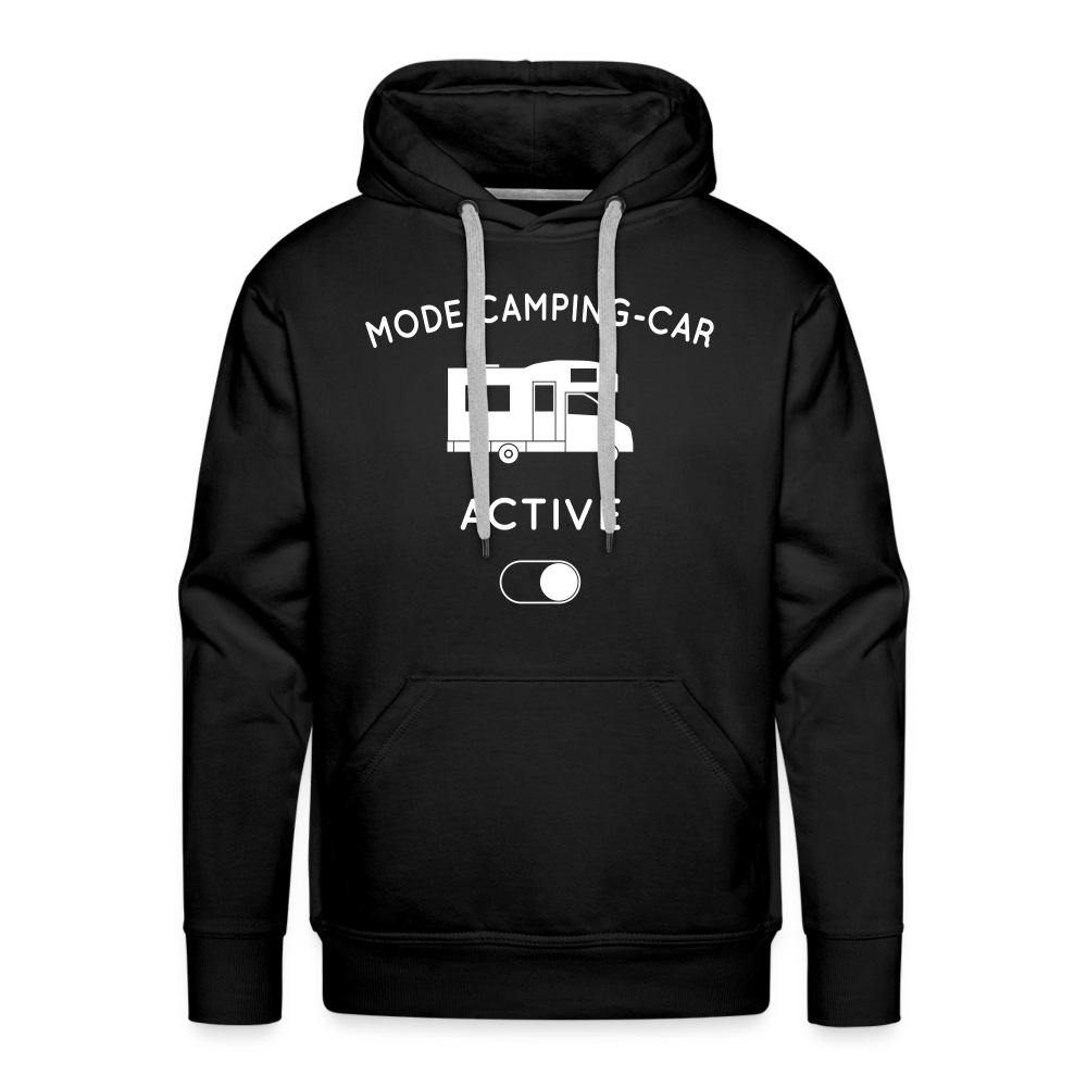 Sweat à capuche Premium Homme - Mode camping-car activé - noir