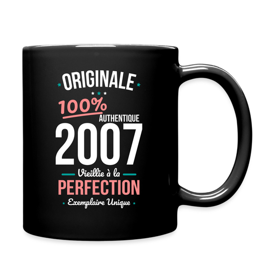 Mug uni Homme - Anniversaire 18 Ans - Originale 2007 - noir