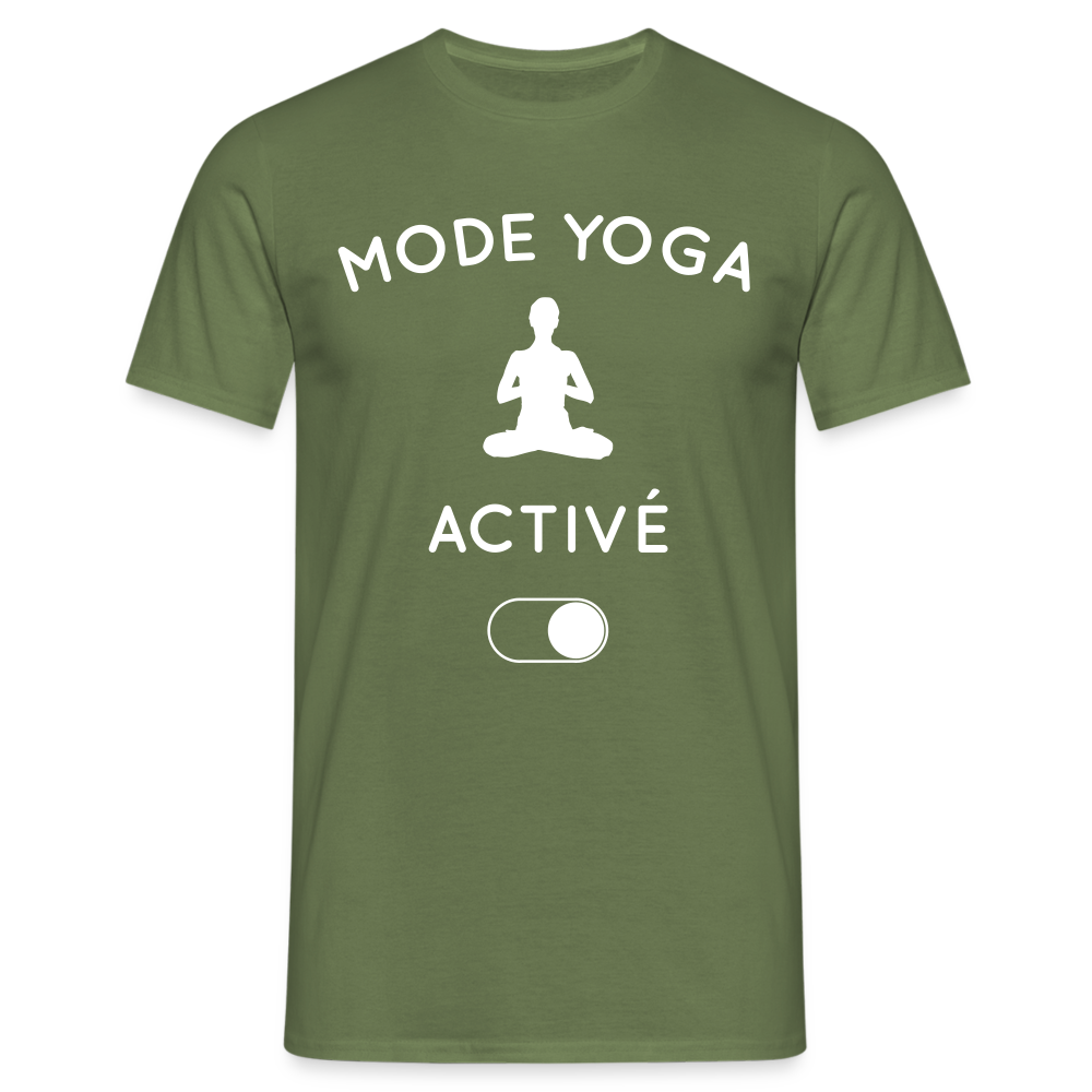 T-shirt Homme - Mode yoga activé - vert militaire