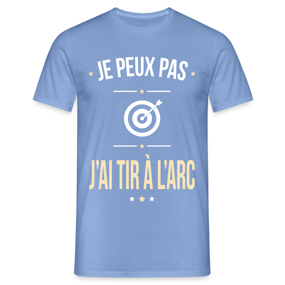 T-shirt Homme - Je peux pas j'ai tir à l'arc - carolina blue