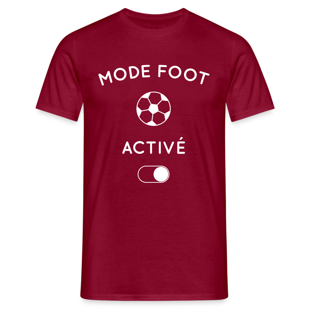 T-shirt Homme - Mode foot activé - rouge brique