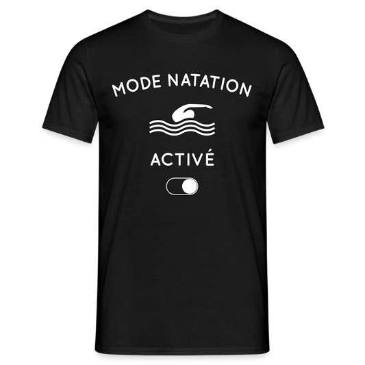 T-shirt Homme - Mode natation activé - noir